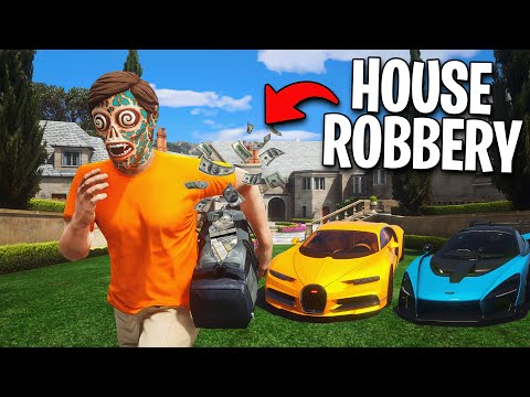 Robbing MEGA Mansion in GTA RP!