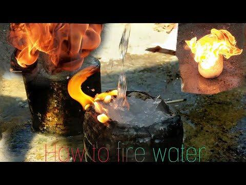 پانی میں آگ لگانے کا تجربہ fire to Water mix with fire water experiment