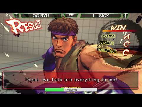 USF4 FT5 - LILSICX (KEN) VS OG RYU (RYU)
