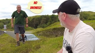Ranger Tries to stop me Flying My Drone Over a Loch