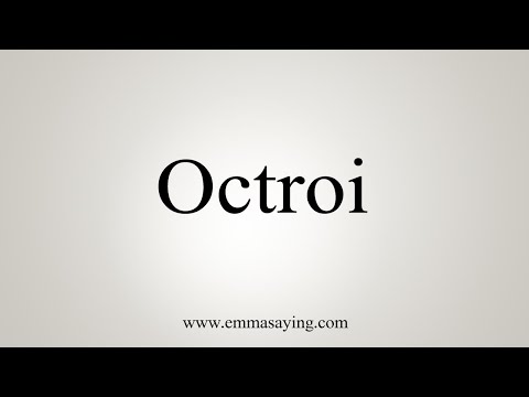 Part of a video titled How To Say Octroi - YouTube