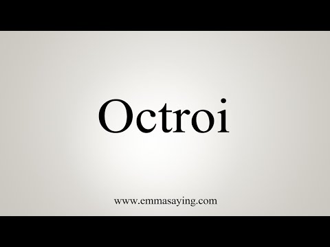 Part of a video titled How To Say Octroi - YouTube