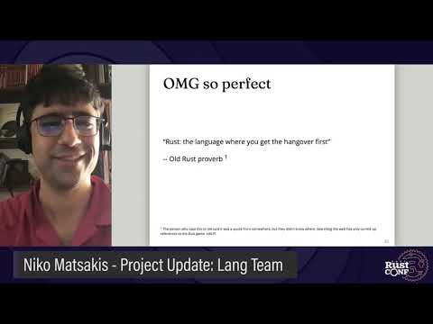 RustConf 2021 - Project Update: Lang Team by Niko Matsakis