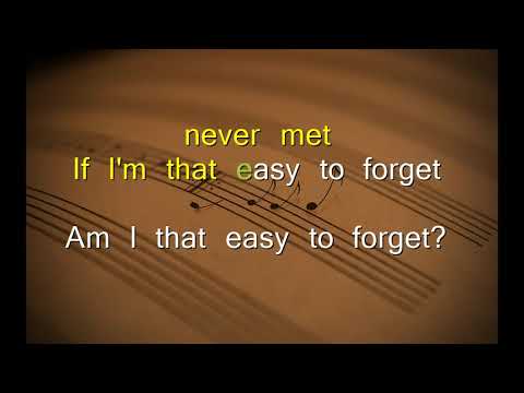 Am I That Easy To Forget Karaoke By Marty Robbins