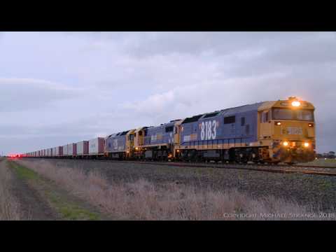 7901V Mildura Container Freight Arrives At Gheringhap - PoathTV Australian Trains & Railways