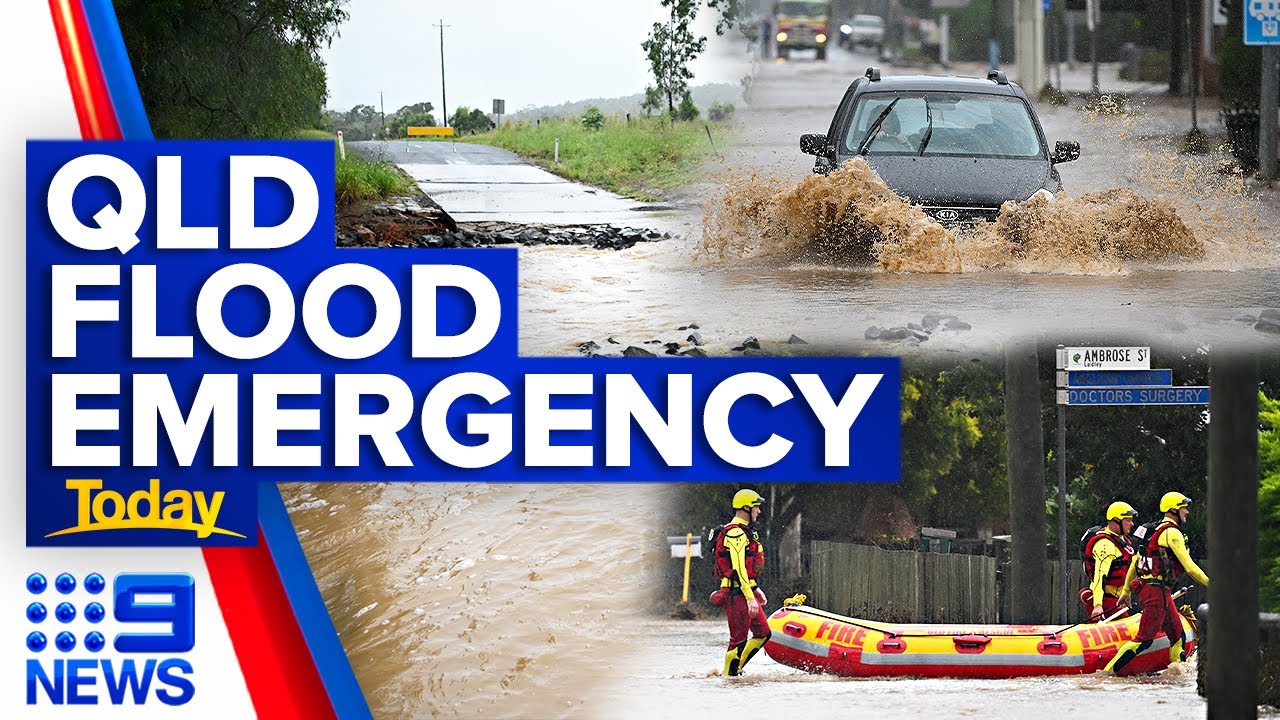 Up to 300 homes inundated by Queensland floodwaters | 9 News Australia