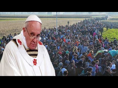 Catholic Pope Francis gives $500k to Illegal migrant invasion in Mexico headed to USA April 2019 Video