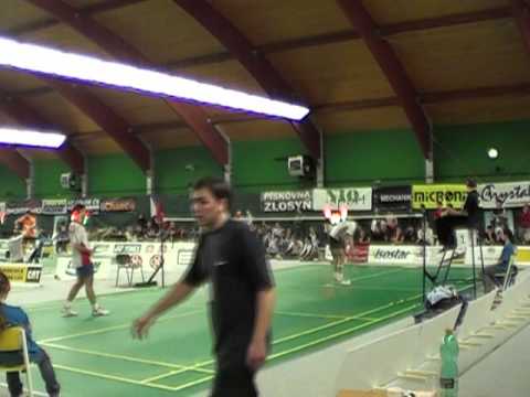 MČR Badminton 2008 semifinále MS Jan Frölich - Jan Vondra 1. set