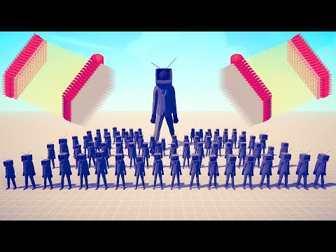 ARMY OF SPEAKER MAN + GIANT vs EVERY GOD - Totally Accurate Battle Simulator TABS