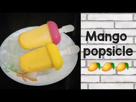 Mango ice cream | Mango popsicle | Mango popsicle ice cream | easy quick 3 ingredients recipe.