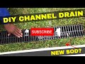 DIY DRAINAGE SYSTEM L How To Install Waterform System New Sod Better Landscape Drainage