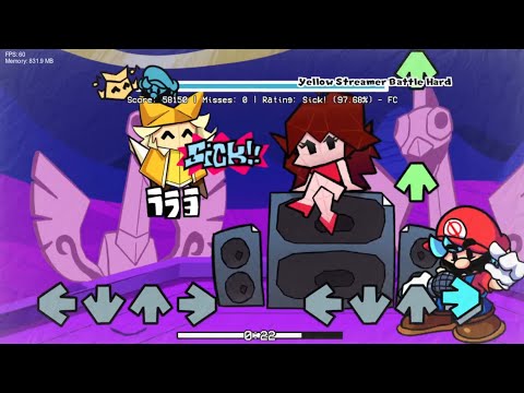 Friday Night Funkin' THE ORIGAMI KING v.2.0 - Yellow Streamer Battle (FC)