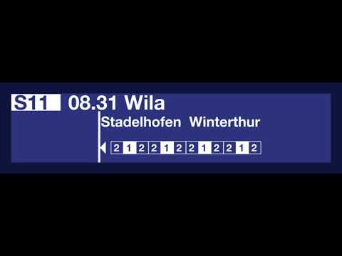 SBB Ansage • Einfahrt S11 nach Wila • Zugsteil verkehrt nur bis Seen - in Zürich HB