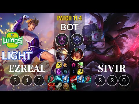 JAG Light Ezreal vs Sivir Bot - KR Patch 11.4