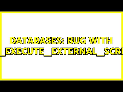 Databases Bug With Sp_execute_external_script 2 Solutions