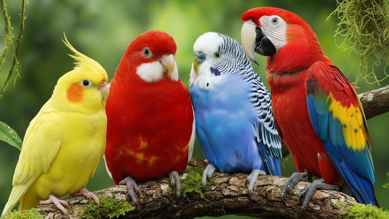 The Most Exotic Parrots | Birds Singing 🦜 Relaxing Rainforest Ambience & Wildlife Sounds | ASMR