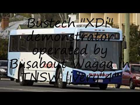 How to pronounce Bustech "XDi" demonstrator operated by Busabout Wagga in TNSW livery"4" in English?