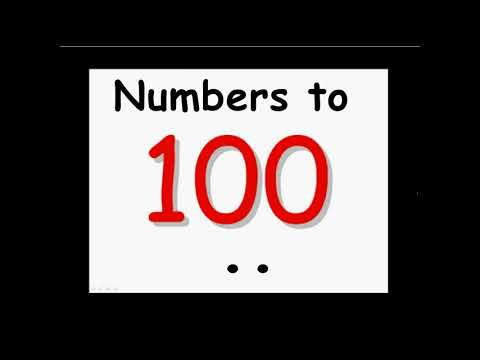 Nombres jusqu'à 100 en anglais.