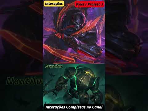 Interações #1 Pyke " Projeto " #falas #interações #pyke #jinx #fiora #leona #yasuo #warwick #jclol