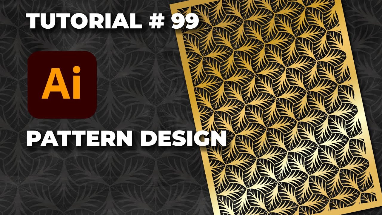 How to Design Seamless leaf Pattern in Illustrator | Geometric & Symmetrical Style