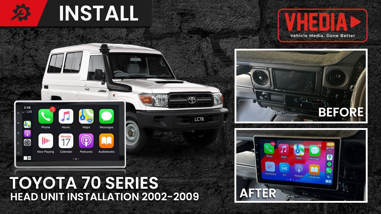 Head Unit Suitable for Toyota 70 Series 2002-2009 – 10.1" Screen - M series