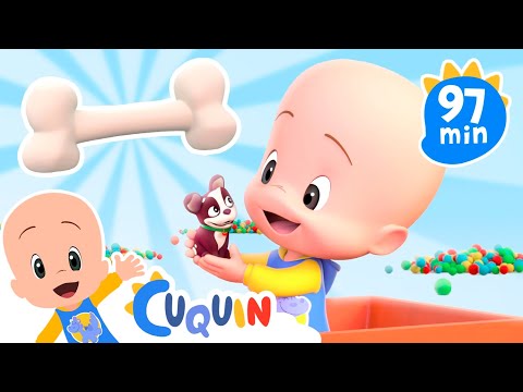 Aprenda Grande e Pequeno com o trem colorido do Cuquin e mais vídeos 🚂 Desenhos animados para bebês