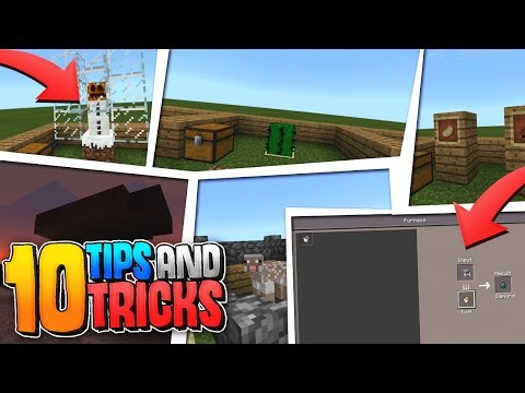 10 TIPS and TRICKS for SURVIVAL!! - Minecraft PE (Pocket Edition)