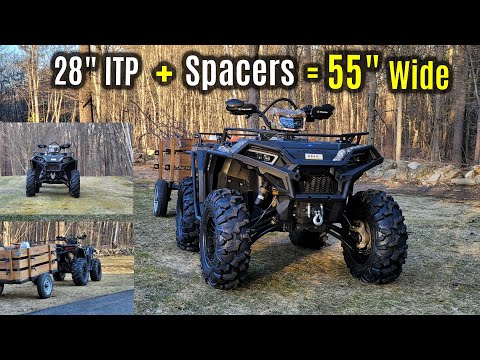 28" MUD Tire Swap & 1" INCH ATV Spacers | POLARIS Sportsman XP 1000 850 570 450