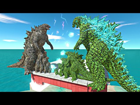Godzilla 2021 vs Crocodile Godzilla 2021 - Animal Revolt Battle Simulator