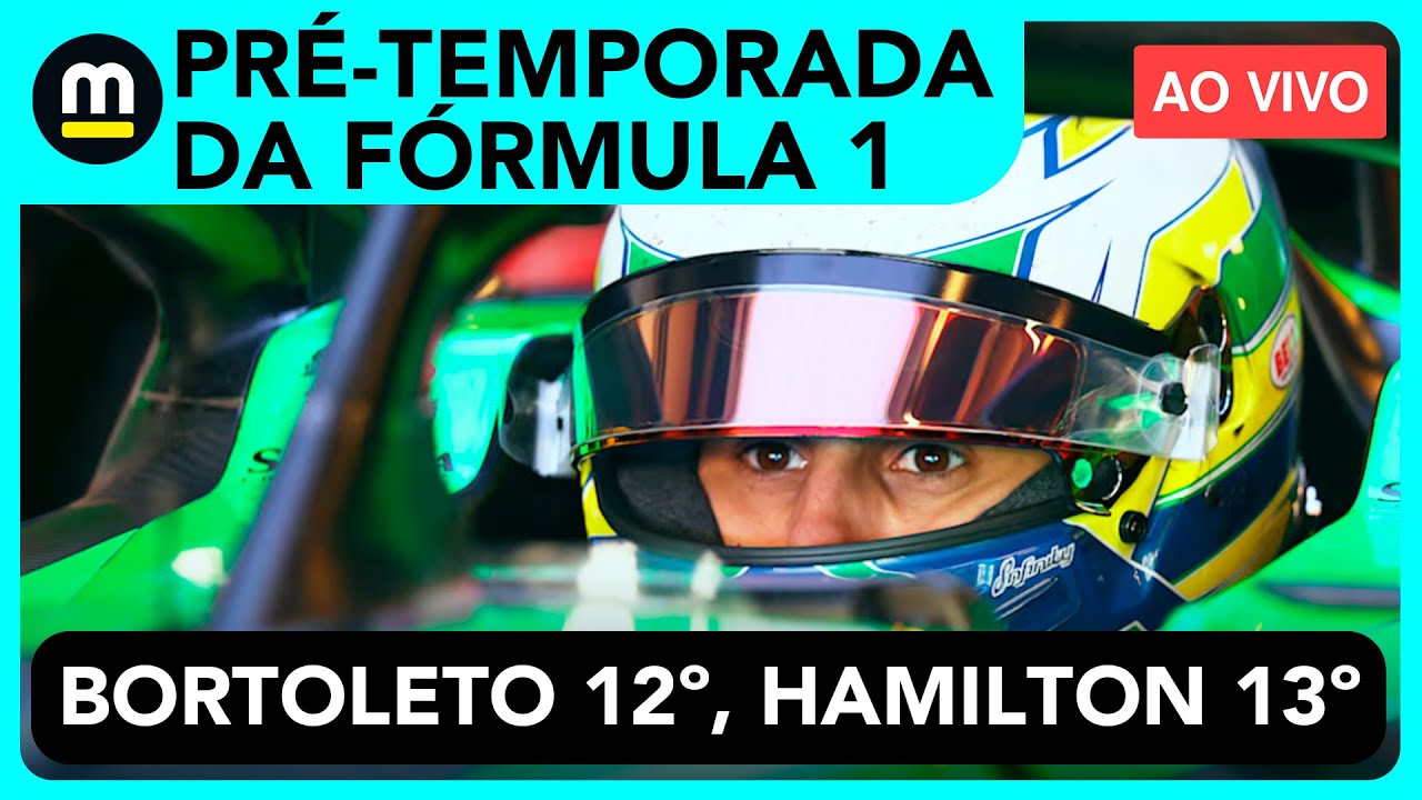 F1 AO VIVO! BORTOLETO À FRENTE DE HAMILTON e NORRIS LÍDER: tudo do 1º DIA da PRÉ-TEMPORADA