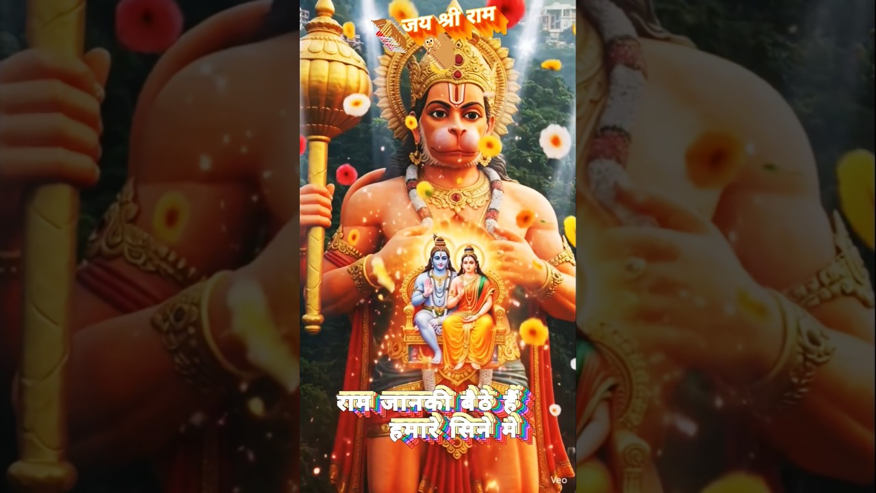 🏹श्री राम जानकी बैठें हैं मेरे सिने मे🐒 #sorts #trending #sreeram #bajrangbali #hindugod