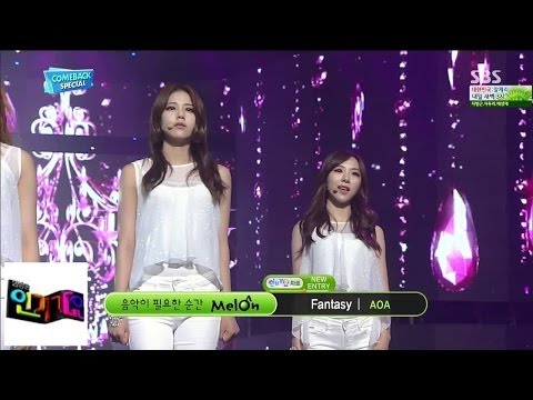 [AoA] Fantasy @ Popular Inkigayo 140622