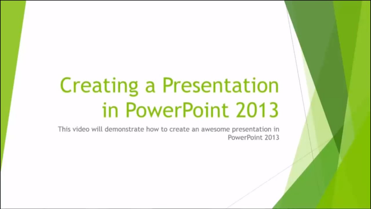 PowerPoint 2013 Tutorial | How to create a presentation