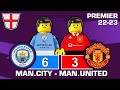 Manchester City vs Manchester United 6-3 • Haaland & Foden Hat-Tricks Goals Highlights Lego Football