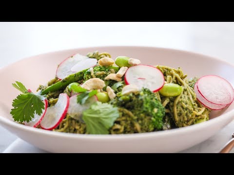 Organic Edamame Soybean Noodles with Grilled Vegetables | Yutaka