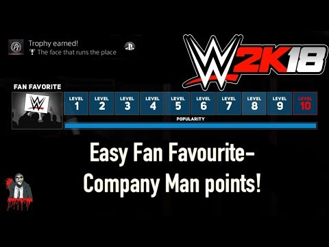 WWE 2K18: How to QUICKLY gain Fan Favorite/Company Man Points! My Career Mode