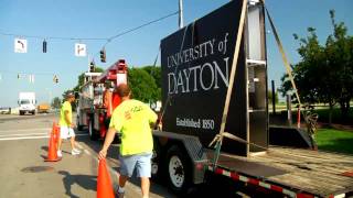 preview picture of video 'University of Dayton Sign Installed'