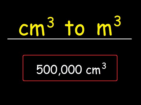 How To Convert Cubic Centimeters to Cubic Meters - cm^3 to m^3 - Volume