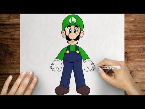 How to draw Luigi