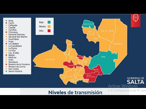 COVID-19: Actualización del mapa de riesgo sanitario en la provincia