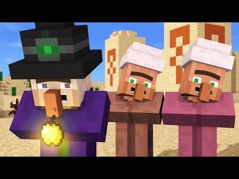 Villager & Witch Life 4 - Alien Being Minecraft Animation