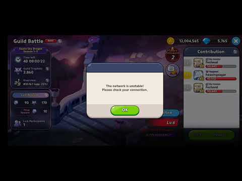 yep, again, network unstable but with guild battle theme