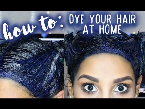 How To: Dye Your Hair At Home (BLUE BLACK)