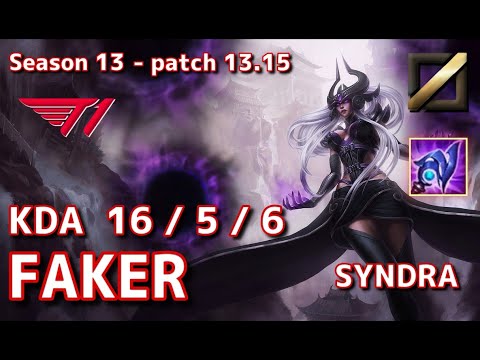 【KRサーバー/D2】T1 Faker シンドラ(Syndra) VS トリスターナ(Tristana) MID - Patch13.15 KR Ranked【LoL】