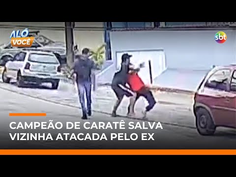 Vizinho campeão de caratê salva mulher de tentativa de feminicídio em SP | #AloVoce