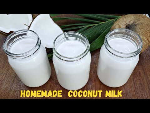 How to Make Coconut Milk at Home from Fresh Coconut | Fresh Coconut Milk || JUENFO Kitchen