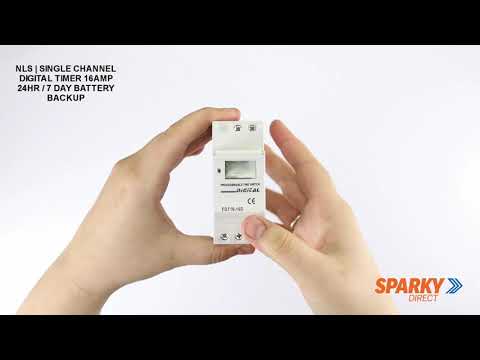 NLS | Single Channel Digital timer 16amp 24Hr / 7 Day Battery Backup