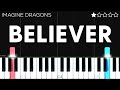 Imagine Dragons Believer EASY Piano Tutorial
