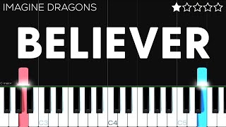Imagine Dragons - Believer  EASY Piano Tutorial