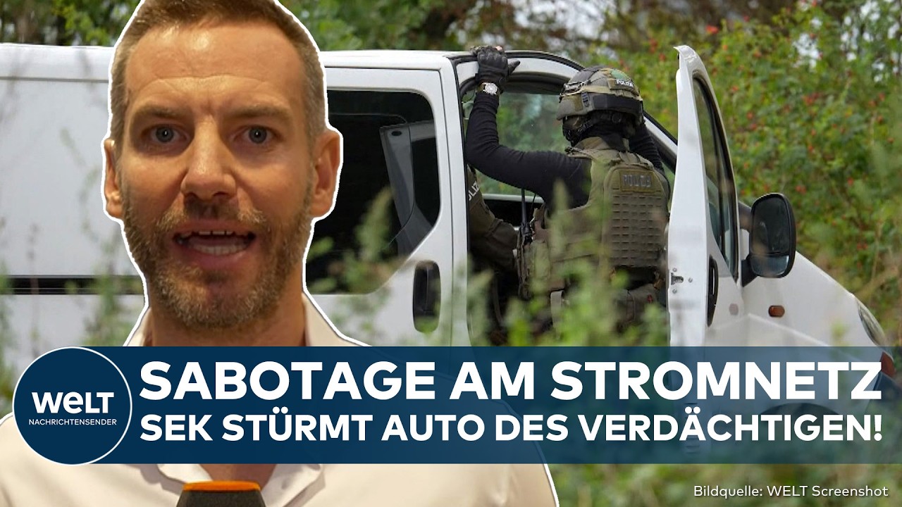 DEUTSCHLAND: Zugriff! SEK stürmt Auto des Verdächtigen nach Sabotage-Serie am Stromnetz